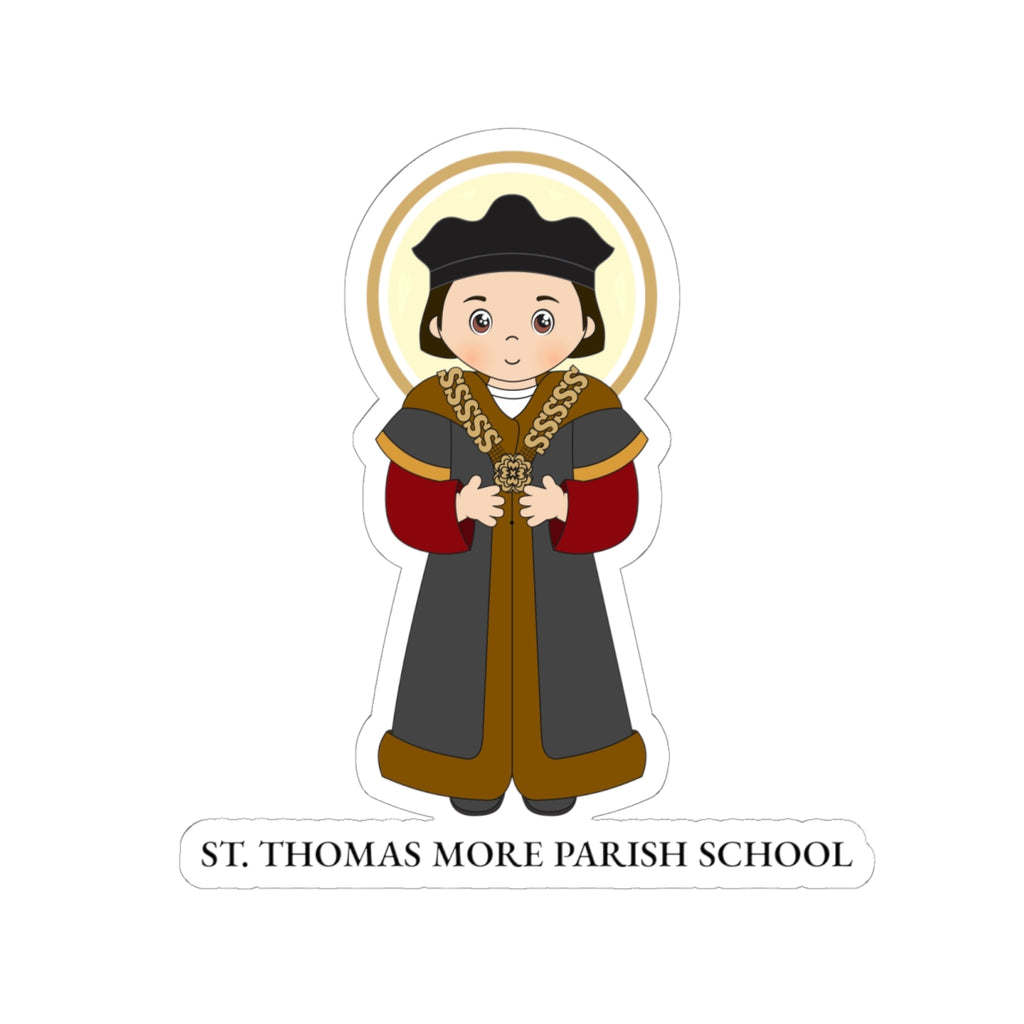 St. Thomas More Parish School Sticker — Cute Saint Die-Cut Kiss-Cut Sticker