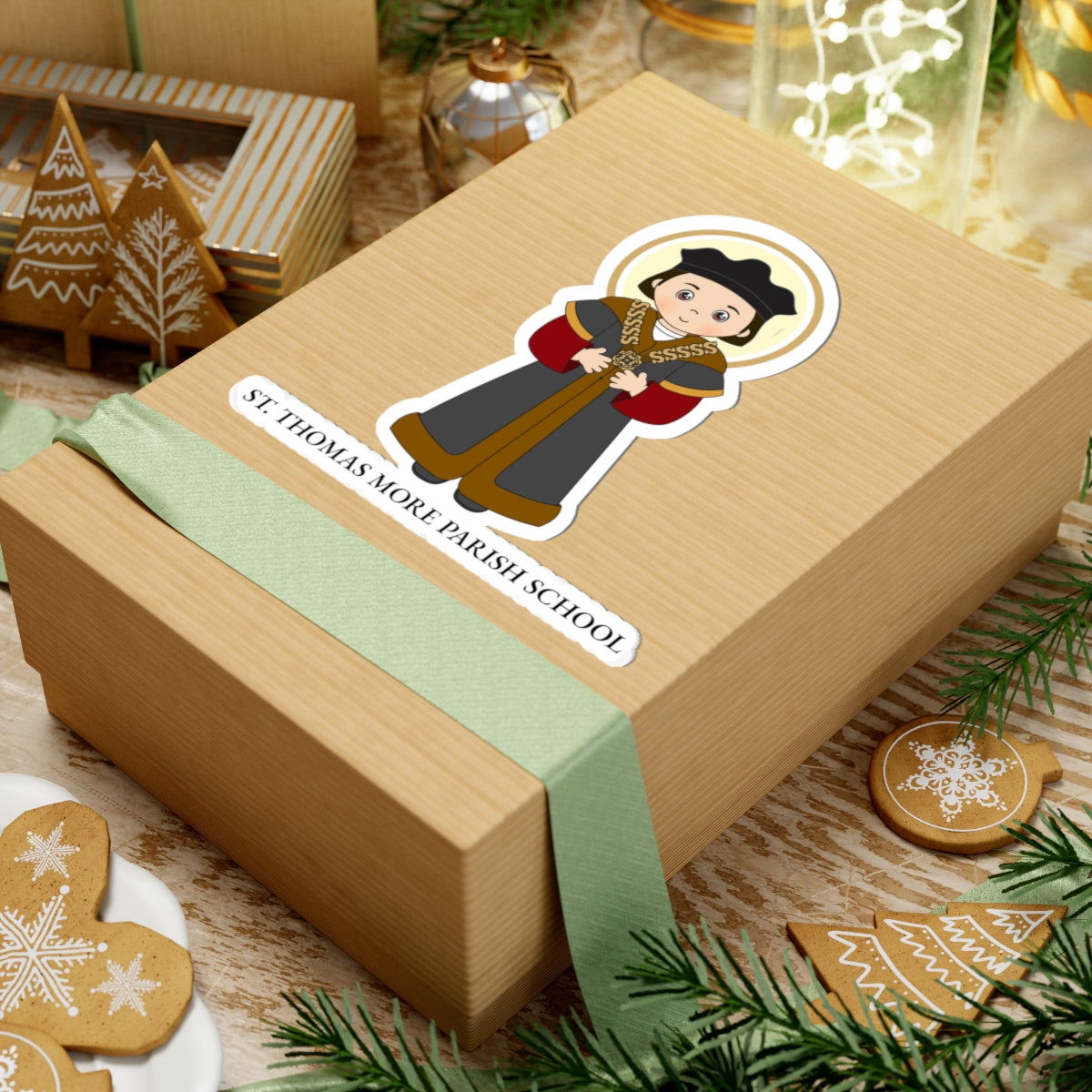 St. Thomas More Parish School Sticker — Cute Saint Die-Cut Kiss-Cut Sticker